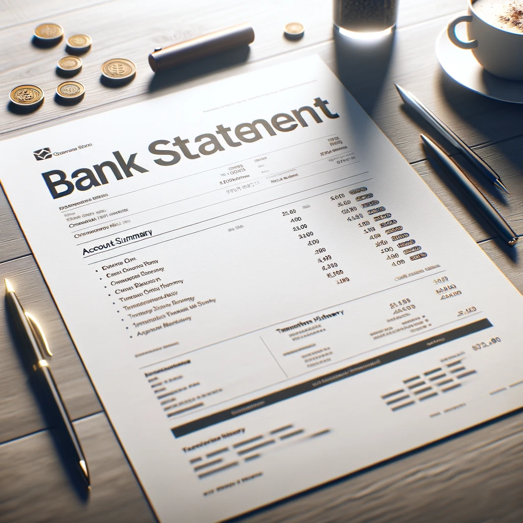 Novelty bank Statement