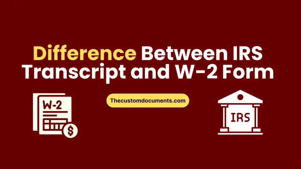 Difference Between IRS Transcript and W-2 Form