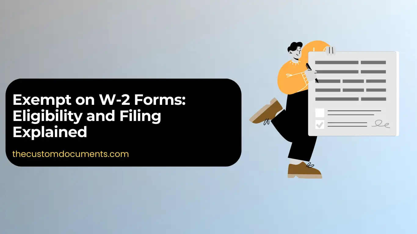 Exempt on W-2 Forms Eligibility and Filing Explained