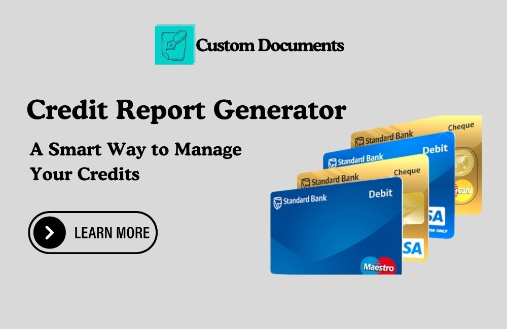 Credit Report Generator A Smart Way to Manage Your Credits